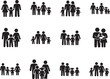 © Md.Ataullah - People family pictogram icon set with simple human figures for community, parenting and social web use.