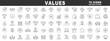 © tutti_frutti - Clean outline icon set illustrating values