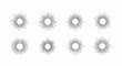 © eh - Collection of eight retro sunburst burst starburst graphic design elements