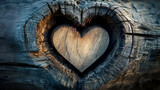 heart on wood