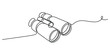 © Icon_gallery - Minimalist Continuous One Line Drawing of Binoculars