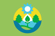 © MstSUMI - Nature and environmental protection emblem flower