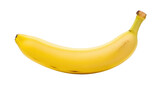 Ripe yellow banana isolated PNG, tropical fruit on transparent background for healthy eating and dessert concepts