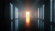 © Achmad - Abstract hallway with bright light at the end perspective view