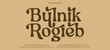 © MEG_Graphic - Bulnik Rogieb Elegant alphabet letters font and number. Typography Luxury classic lettering serif fonts decorative wedding logo vintage retro concept. vector illustration