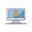 © Oleg - Computer monitor screen with a security lock icon symbolizing digital data protection