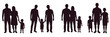 © Simanta - Family Silhouettes Holding Hands illustration
