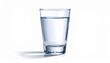 © andre - A crystal clear glass filled with refreshing water, casting a subtle shadow on a clean white background