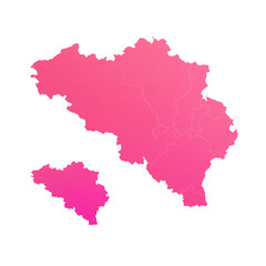  Pink Gradient Map of Ukraine - Isolated on White Background