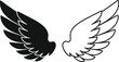 © Global - Black and white wings symbolizing freedom and balance Vector