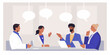 © Arabinda - Diverse medical team discusses patient care around a conference table