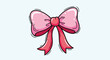 © Digitalstock - Pink ribbon bow illustration with cartoon style and simple design on white