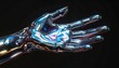 © VISIONER ADVANCE - Futuristic metallic hand with reflective surface, symbolizing technology, innovation, and artificial intelligence in a sleek, modern aesthetic