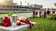 © Nina - Elegant horse racing event with festive atmosphere and floral decorations