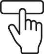 © Alamin - hand finger pressing button screen line icon for online user experience order process and business marketing