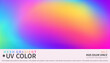 © Kolerowa - Holographic UV mesh gradient background. Abstract vibrant neon underwater texture with iridescent purple and turquoise colors for futuristic scientific design.