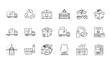 © Mstshneha - A collection of line art icons depicting various logistics and supply chain concepts
