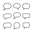 © Md - Eight black empty comic style speech bubbles white