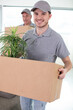 © auremar - removals men carry cardboard boxes