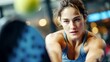 © keks20034 - Woman playing padel during intense indoor practice session