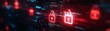 © Ytnart - A digital illustration featuring red padlock icons representing cybersecurity and data protection