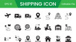© rofikgraph24 - Global Shipping and Logistics Icon Set for Delivery Tracking and Navigation Management