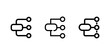© MstPoliAkther - Set of three outline hierarchy icons in linear style. business structure symbol. organizational chart with interconnected elements