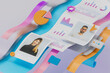 © Rendara Studio - 3D recruitment analytics profile with candidate report flow