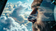 © JorgeAlejandro - rostro de hombre y nubes al fondo