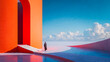 © Concept Photo Studio - Silhouette dans un paysage abstrait