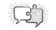 © Qadeer - Vector illustration of 2 puzzle speech bubbles