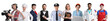 © New Africa - Men and women of different professions on white background. Collection of portraits
