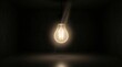 © Isaque Taylor - Bright Glowing Light Bulb Illuminating a Dark Room - Idea and Innovation Concept