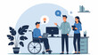 © Fatoni2 - Inclusive Workplace Team Collaboration and Diversity vector illustration