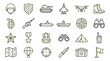 © BUDENGRMX - Collection of Travel and Adventure Icons for Navigation and Exploration. Vector Icons Set