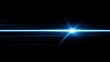 © Ari - A vibrant blue light streak shines bright horizontally across a deep black background