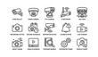 © Cali6ro - Surveillance icons set for security systems with cameras and alarms