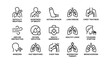 © Cali6ro - Icons illustrating breathing issues and respiratory health concepts