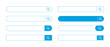 © suzuran894 - 検索バーUIデザインセット（ブルー検索ボックス・Webサイト検索フォーム素材）Search Bar UI Blue