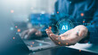 © Deemerwha studio - AI Artificial Intelligence. Business man using AI automation technology for data analysis, data driven workflow optimization, machine learning, business intelligence.