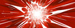 © klyaksun - Comic book burst background with radial rays and halftone dots, cartoon vector illustration, dynamic red pop art banner for super hero action scenes and manga-style graphic designs.