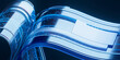 © Rendara Studio - 3D bandwidth channel wave with sleek digital transfer arc