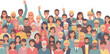 © Tush Art - Diverse crowd cheering vector