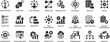 © Deloara - Productivity icon set. Containing efficiency, task, focus, multitasking, workflow, growth, routine, project management, automation and productive.