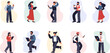 © mawar - Diverse group of people engaged with modern technology, in casual and professional attire