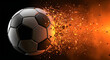 © RhythmCraft - Dynamic Football in Motion Shattering with Fiery Energy and Speed