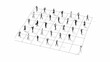 © master1305 - People standing on grid using smartphones illustrating social network communication, digital connectivity and modern online interaction concept for technology marketing and media campaigns.