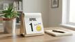 © Gambar - Desk calendar showing April 1 with fools day note and smiley face