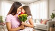 © BillionPhotos.com - Mother and daughter with a fresh bouquet of flowers