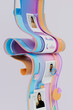 © Rendara Studio - 3D candidate profile flow with social analytics and search path